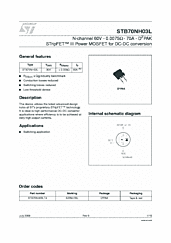 DataSheet STB85NF3LL pdf