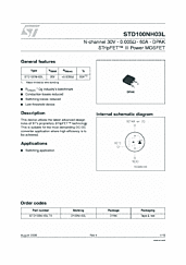 DataSheet STD100NH03L pdf