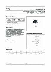 DataSheet STD20NF06 pdf