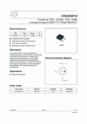 DataSheet STD25NF10 pdf