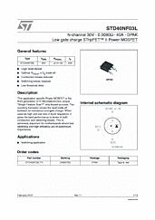 DataSheet STD40NF03L pdf