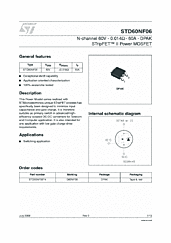 DataSheet STD60NF06 pdf