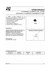 DataSheet STGB10NB40LZ pdf