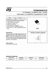 DataSheet STGB20NB37LZ pdf