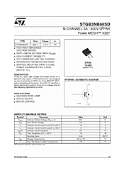 DataSheet STGB3NB60SD pdf