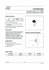 DataSheet STGB6NC60H pdf