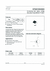 DataSheet STGD10NC60H pdf