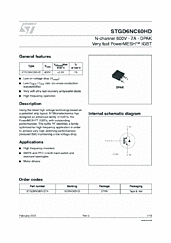 DataSheet STGD6NC60HD pdf