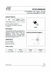 DataSheet STGP10NB60SD pdf