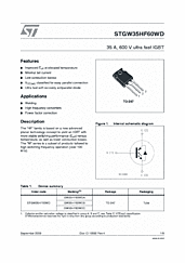 DataSheet STGW35HF60WD pdf