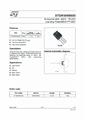 DataSheet STGW35NB60S pdf