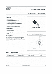 DataSheet STGW35NC120HD pdf