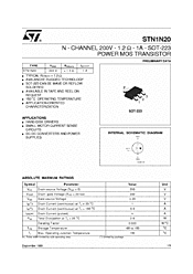 DataSheet STN1N20 pdf