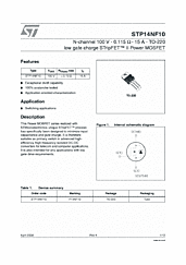 DataSheet STP14NF10 pdf