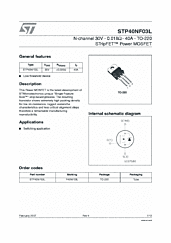 DataSheet STP40NF03L pdf