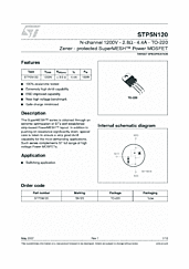 DataSheet STP5N120 pdf