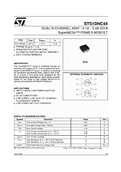 DataSheet STS1DNC45 pdf