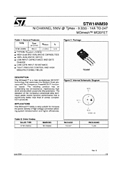 DataSheet STW14NM50 pdf