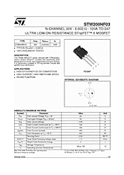 DataSheet STW200NF03 pdf