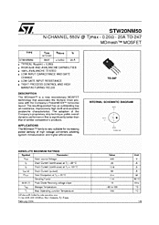 DataSheet STW20NM50 pdf