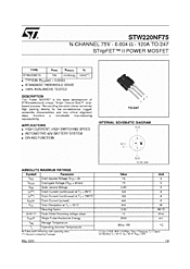 DataSheet STW220NF75 pdf