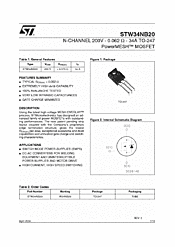 DataSheet STW34NB20 pdf