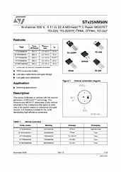DataSheet STW25NM50N pdf