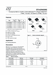 DataSheet STB42N65M5 pdf