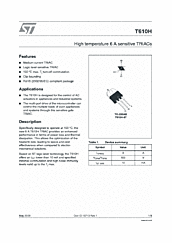 DataSheet T610H-6T pdf