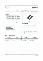 DataSheet TDA7493 pdf