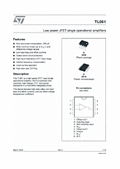 DataSheet TL061 pdf