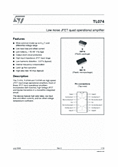 DataSheet TL074 pdf