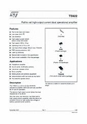 DataSheet TS922 pdf