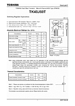 DataSheet TK40J60T pdf