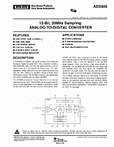 DataSheet ADS805 pdf