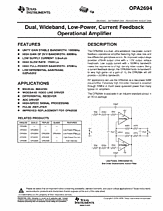 DataSheet OPA2694 pdf