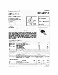 DataSheet IRC540PBF pdf