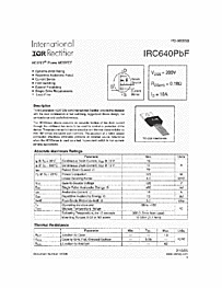 DataSheet IRC640PBF pdf