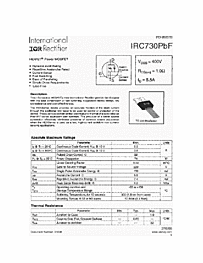 DataSheet IRC730PBF pdf