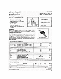 DataSheet IRC740PBF pdf