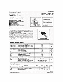 DataSheet IRC840PBF pdf