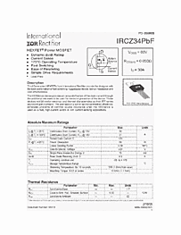 DataSheet IRCZ34PBF pdf