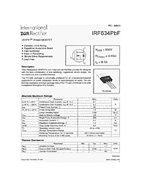 DataSheet IRF634PBF pdf