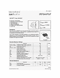 DataSheet IRF644PBF pdf