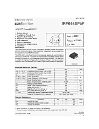 DataSheet IRF644SPBF pdf