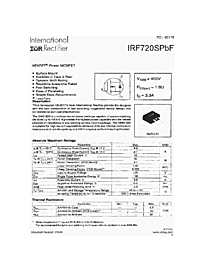 DataSheet IRF720SPBF pdf