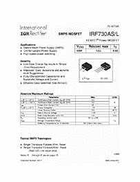 DataSheet IRF730AL pdf