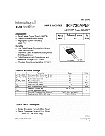 DataSheet IRF730APBF pdf