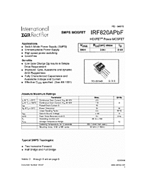 DataSheet IRF820APBF pdf