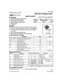 DataSheet IRFB17N50LPBF pdf